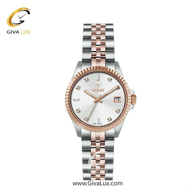 ساعت مچی اورجینال زنانه ویولت VIOLET نقره ای-رزگلد | نقره ای-رزگلد| نقره ای| کد رفرنس 0559/2 | 0574/2